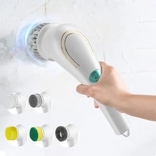 Transform Your Household Cleaning with Our Electric Spin Scrubber - Powerful Electric Scrubber Effortlessly Remove Stubborn Dirt and Grime for a Spotless Home, Effortless Cleaning and Spotless Results