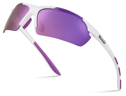 Xagger Polarized Sports Sunglasses for Men Women Wrap Around UV400 Running Baseball Softball Cycling Golf Hiking Fishing Driving Glasses