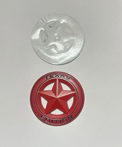 Image of Emblems for Car & Bike Metal Lo.go and Grill Me.tal Lo.go, Auto Accessories for Car Emblem 3D Badge Auto Racing Sport Sticker Grand Tourer Decal. (Texas Edition RED Black Sticker.)