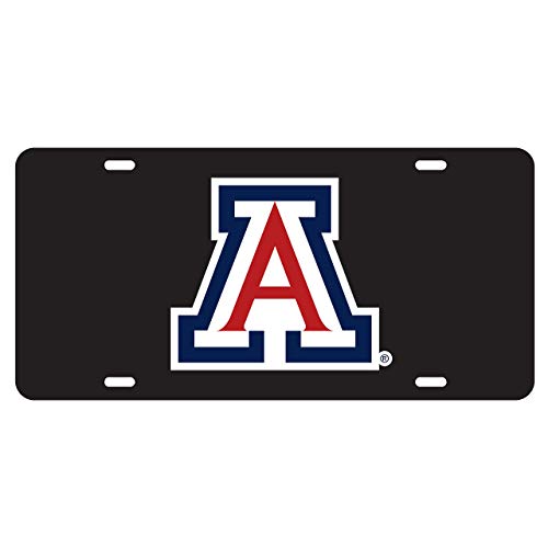 ARIZONA WILDCATS Black Mirrored License Plate Tag