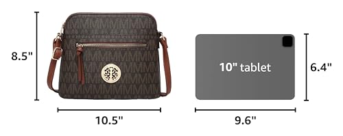 Image of JULIE FERRARO Womens Fashion Crossbody Bag Medium Shoulder Purse with Adjustable Strap Multi Pockets for Travel Daily Use