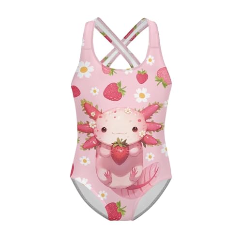 Image of Girls One Piece Swimsuit Teens Cross Back Summer Beach Wear for 5-14Y