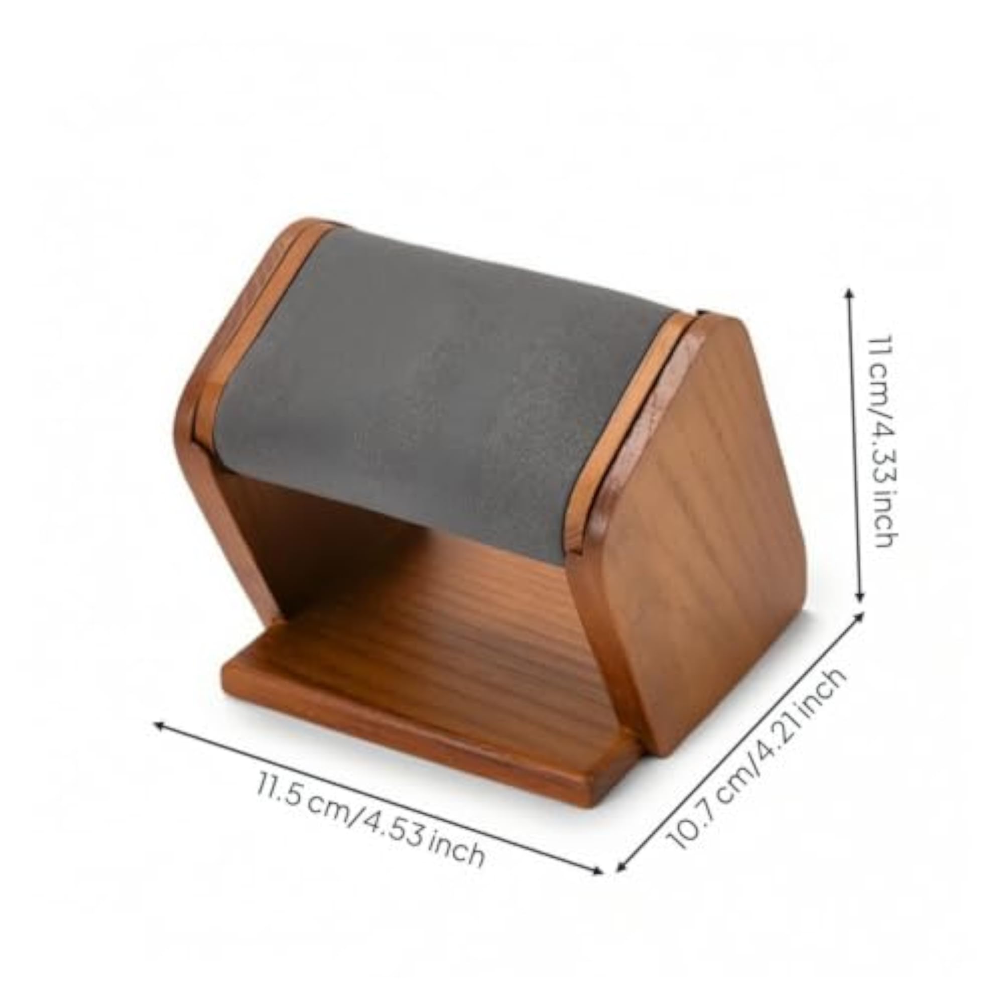 Slanted Watch Stand with Padded Support, Compact Display