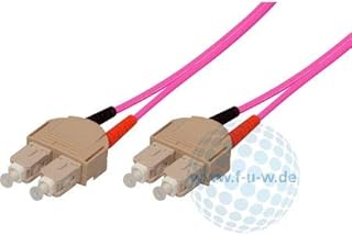 Tecline 39875905 - Cable de Fibra óptica OM4 (50/125 µm, 5,0 m), Color Rosa