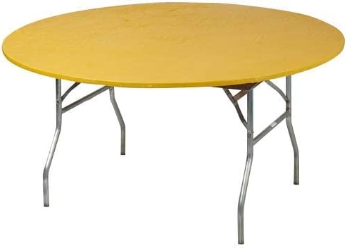 Kwik-Covers 60 Round Fitted Plastic Table Covers, Bundle of 5 (Gold)