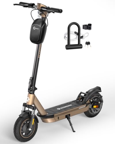 Image of ECOROAD Electric Scooter for Adults, 750W Motor & 25 MPH & 30-35 Miles Long Range, 8.5&10 inch Tires with Dual Suspension, Foldable Commuting E Scooter with App Control