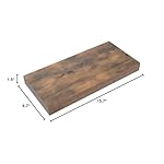 QEEIG Floating Shelves for Wall Bathroom Shelf Bedroom Kitchen Living Room Hanging Book Shelves Small Farmhouse Decor 16 inch Set of 3, Rustic Brown (015-BN3) - Image 3