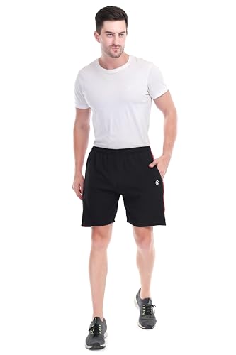 Image of BLUE STAR SHARK Men's Solid Casual Shorts | Quick-Dry Lightweight Gym Shorts with Pockets | Ideal for Running, Sports, Training, Workout, and Everyday Wear