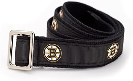 GELLS Boston Bruins NHL Hockey Belt Officially Licensed With Nickel Finished Brass Buckle And Logo Tin Adult Size Medium