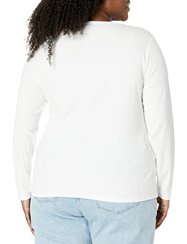 Image of Amazon Essentials Women's Long Sleeve Slim-Fit Rib Scoop Neck Sweater, Fall Tops, Pack of 2