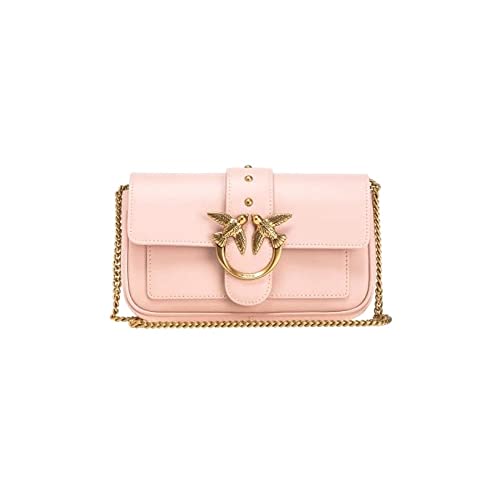 Pinko Love One Pocket C Vitello Seta, Bolsa Mujeres, O81q_Polvo-Antique Gold, Talla única