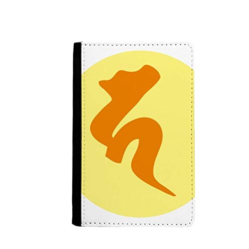 Porte-passeport bouddhisme jaune sanskrit ha idée cadeau nomade