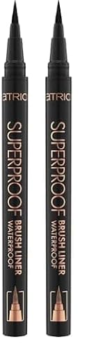 Catrice Cosmetics Superproof Eyeliner waterproof con pennello, lunga durata, risultato immediato, Ultra pigmentato, opaca (0.45 ml) (Confezione da 2)