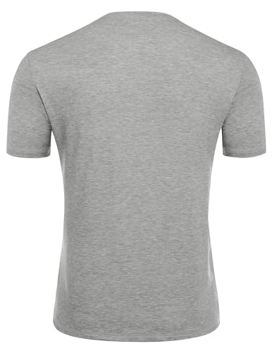 Image of COOFANDY Men's Henley Shirts Short Sleeve Casual Basic Tee Summer Button Henley Soild T Shirts