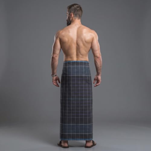 Image of Men's Cotton Lungi | Soft Breathable Wrap Around Lungi | Comfortable Daily & Home Wear for Men