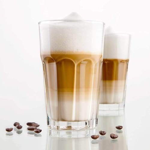 Image of 300 ML Highball Glass Set of 6 Large Drinking Glasses Heavy Base Tumblers for Water, Juice and Cocktails, Iced Tea, Milkshake, Coke,Home, Everyday Use-Dishwasher Safe (Rock 300ML, Set of 6)