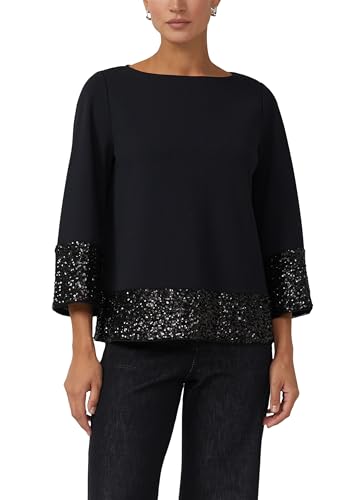 Chemisier tunique s.Oliver noir avec paillettes en taille 40 pour femme