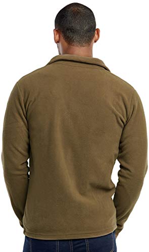 Image of ToBeInStyle Men's Zip Up Long Sleeve High Collar Polar Fleece Jacket
