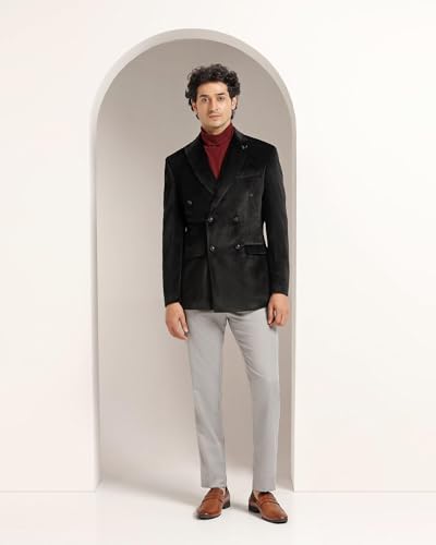 Image of Blackberrys Men Black Solid Blazers