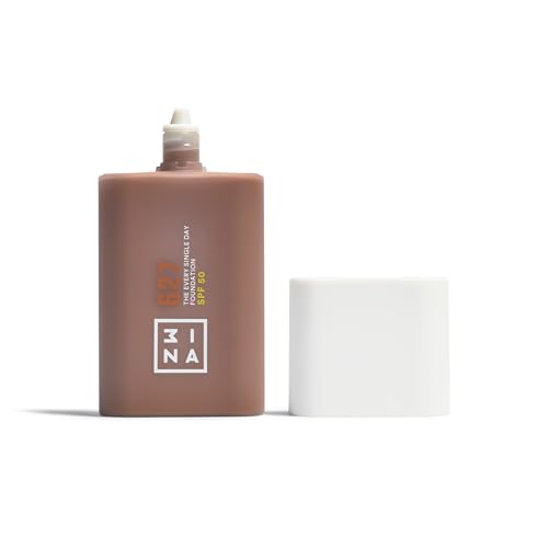 3INA MAKEUP - The Every Single Day Foundation SPF 50 627 - Base de Maquillaje Oscuro cálido con SPF 50 & Niacinamida - Fórmula ligera - Modulable - Cobetura ligera a media - Vegan - Cruelty Free