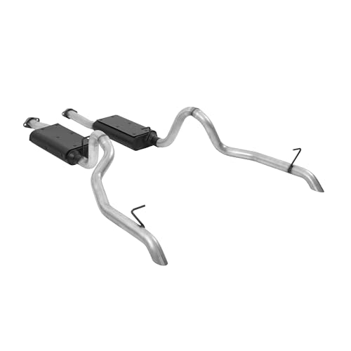 Image of Flowmaster 17106 Force II Cat-Back Exhaust Kit 2.5 Inch Aluminized Steel Compatible with 1987-1993 Ford Mustang GT 5.0L