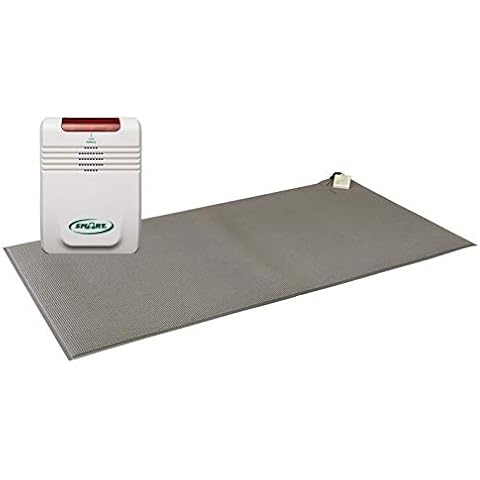 Smart Caregiver Cordless Monitor with Cordless 24in x 48in Gray Floor Mat - Get to Them so They Don't Walk Alone! Cover