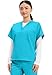 Cherokee Big and Tall Originals Unisex V-Neck Scrubs Shirt, Turquoise, XX-Large