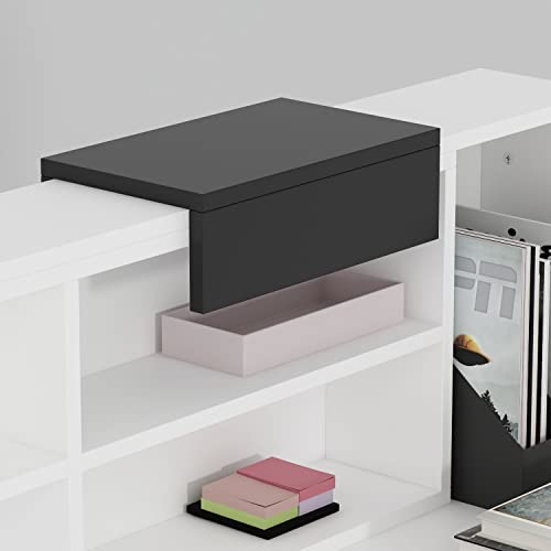 Didugo Reception Desk Front Desk Reception Counter With Moveable Shelves, Reception Desk With Counter, Lockable Drawer, Black Tapes, For Lobby Salon White (55.1”W X 23.6”D X 43.3”H) #TOP4