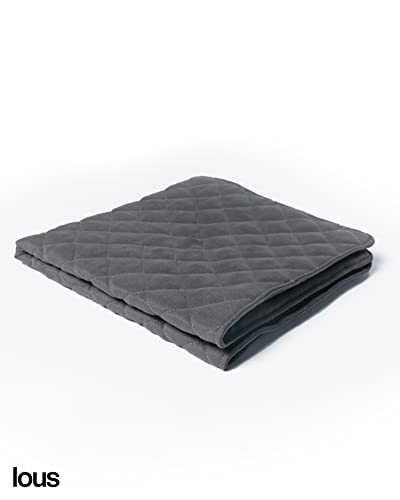 Lous handgefertigtes Hundekissen Hundematte, Hundedecke für mittelgroße und kleine Hunde, waschbar bei bis 90ºC, Sofaschutz, Haustier, Hunde und Katzen (L ca. 98x97x3 cm, Anthrazit/Grau)