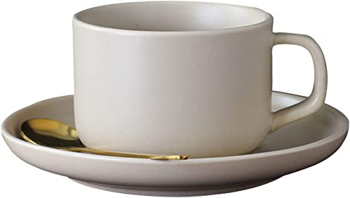 Ensemble de tasses à café européennes vintage en céramique beige