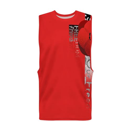 Image of Zhyaj Summer Tanks Top for Men Flag Graphic Print Sleeveless Shirts Casual Working Out Vest T-Shirts Loose-Fit Men's Tank
