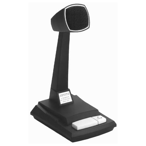 CAD Audio Astatic 878HL-2 Omnidirectional Dynamic Desk Top Microphone with Locking Push to Talk Switch Cover