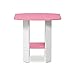 Furinno SIMPLE DESIGN Side Table, 2-Tier End Table, Open Shelves Night Stand, Bedside Table, for Living Room, Bedroom, Pink