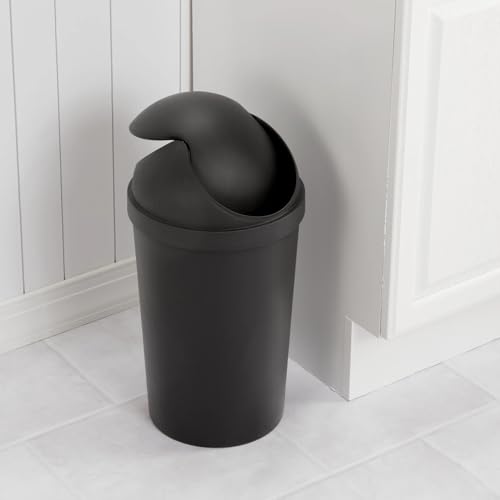 Caneca de Basura de Baño Plástica 3 Galones Negra miniatura 3