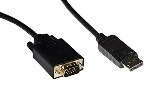 Link Lkcdv018 Cavo Displayport Dp Maschio - Vga 15 Poli Maschio, Mt 1,80, Nero