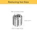 HARFINGTON 12pcs Thread Repair Inserts M12 x 1.75 Male to M8 x 1.25 Female Thread 12mm Long Stainless Steel Reducing Nuts Metric Self Tapping Sleeves Threaded Reducer Industrial Fasteners