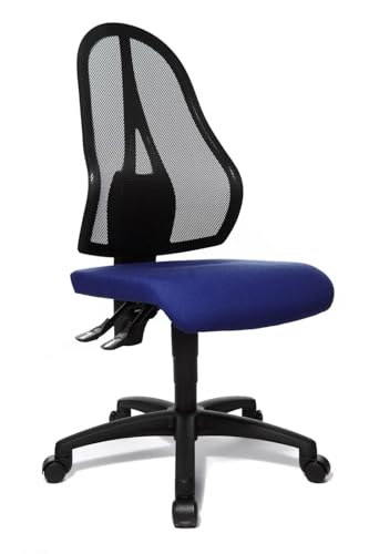 Topstar Open Point P Bürostuhl, Schreibtischstuhl, Stoff, 58 x 48 x 111 cm, blau