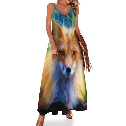 Robe longue femme été sans manches style maxi pour plage