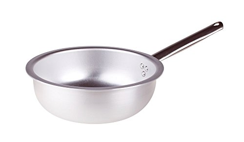 Pentole Agnelli ALMA111BM36 Padella a Mantecare Salta Pasta e Riso con Manico Tubolare Inox, Alluminio Professionale 3 mm, 36 cm