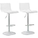 Regulacja wysokości obrotowe krzesła barowe podnieść stołek barowy z oparciem nowoczesny przemysłowy zestaw 2 stołków barowych biały - 3-średni