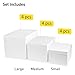 SUNCOLOR 12 Pack White Gift Boxes with Lids Assorted Sizes (4 Boxes 11