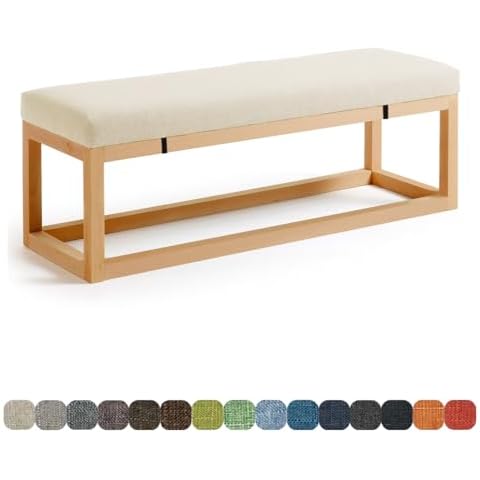 Lsjoaw Khaki Bench Seat Cushions for Outdoor and Indoor Cover