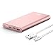 Produktbild BONAI Powerbank 13800mAh Externer Akku,Handy Power Bank mit Micro Kabel/Micro und Type-C Input für Samsung Galaxy,Huawei,Android Phones und mehr (Roségold)