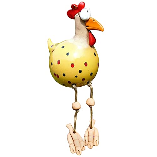 Rianpesn jardin Coq en résine - Statues coq en résine pour l'extérieur - Figurine animale - Décoration jardin - Poule
