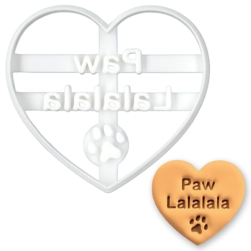 BAKERLOGY Paw Lalalala ハート クッキー型 ? クリスマス 犬用おやつ ビスケット型 肉球モチーフ ペット ベーキング ギフト ドッグラバー 向け 焼き菓子やクラフトに使える繊細なベーキングツール