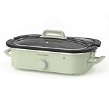MAGNIFIQUE 4 Quart Slow Cooker with Ceramic Nonstick Baking Dish, Adjustable...