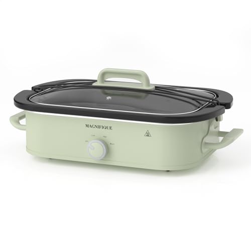MAGNIFIQUE 4 Quart Slow Cooker with Ceramic Nonstick Baking Dish,