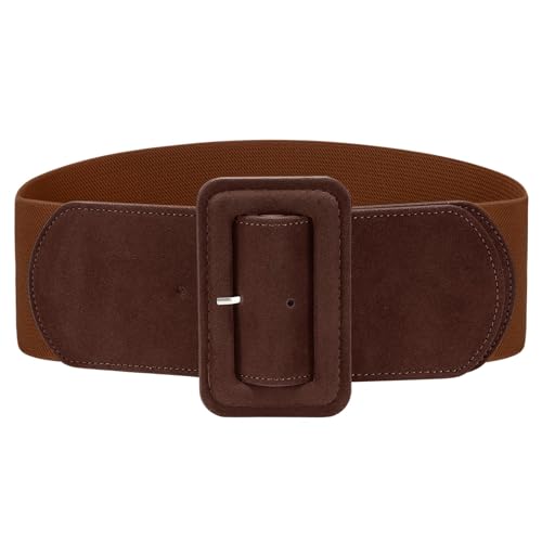 Image of VONMELLI Stretchy Wide Women Belts Elastic Vintage Belts for Women Fashion Ladies Waist Belt for Dress