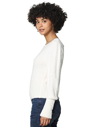 Image of Only Women's Nylon Blend Round Neck Sweater
