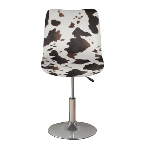 Image of Stretch Bar Stool Covers Set of 4,Stretch Removable Bar Stool Chair Covers, Cow Pattern Counter Height Chairs Covers for Kitchen Dining Room Cafe Furniture